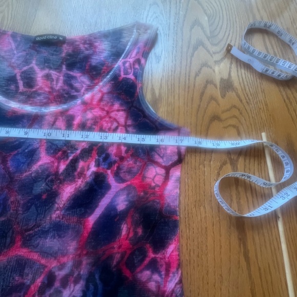 David Cline Crushed Button Down Shirt snaps roll up sleeve w Tank Top Twinset - Picture 10 of 13